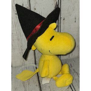 8" 2014 Peanuts Woodstock Bird Plush w/ Witch Hat Halloween Stuffed Animal